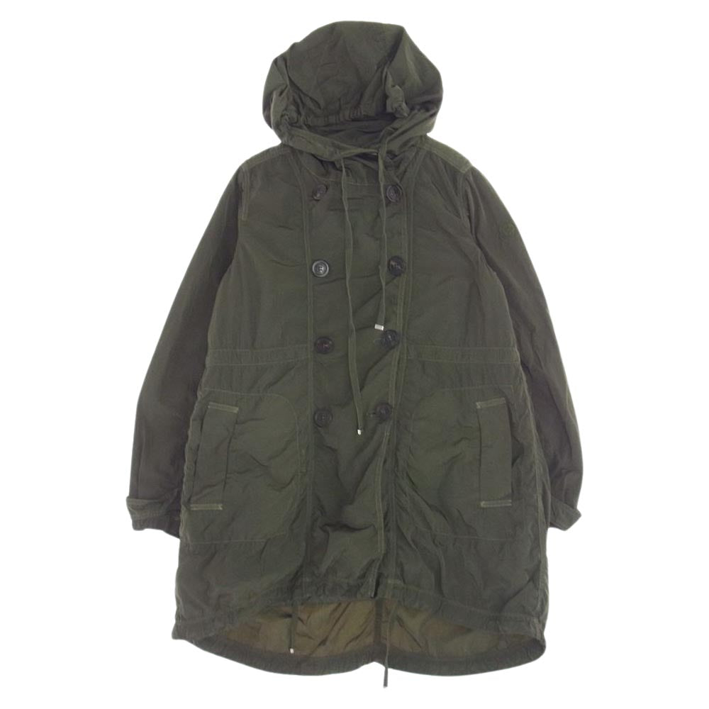 MONCLER モンクレール 410934971005 53290 SARCELLE サルセル ダウン ライナー付き ナイロン コート カーキ系 1【中古】