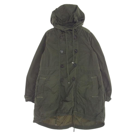 MONCLER モンクレール 410934971005 53290 SARCELLE サルセル ダウン ライナー付き ナイロン コート カーキ系 1【中古】
