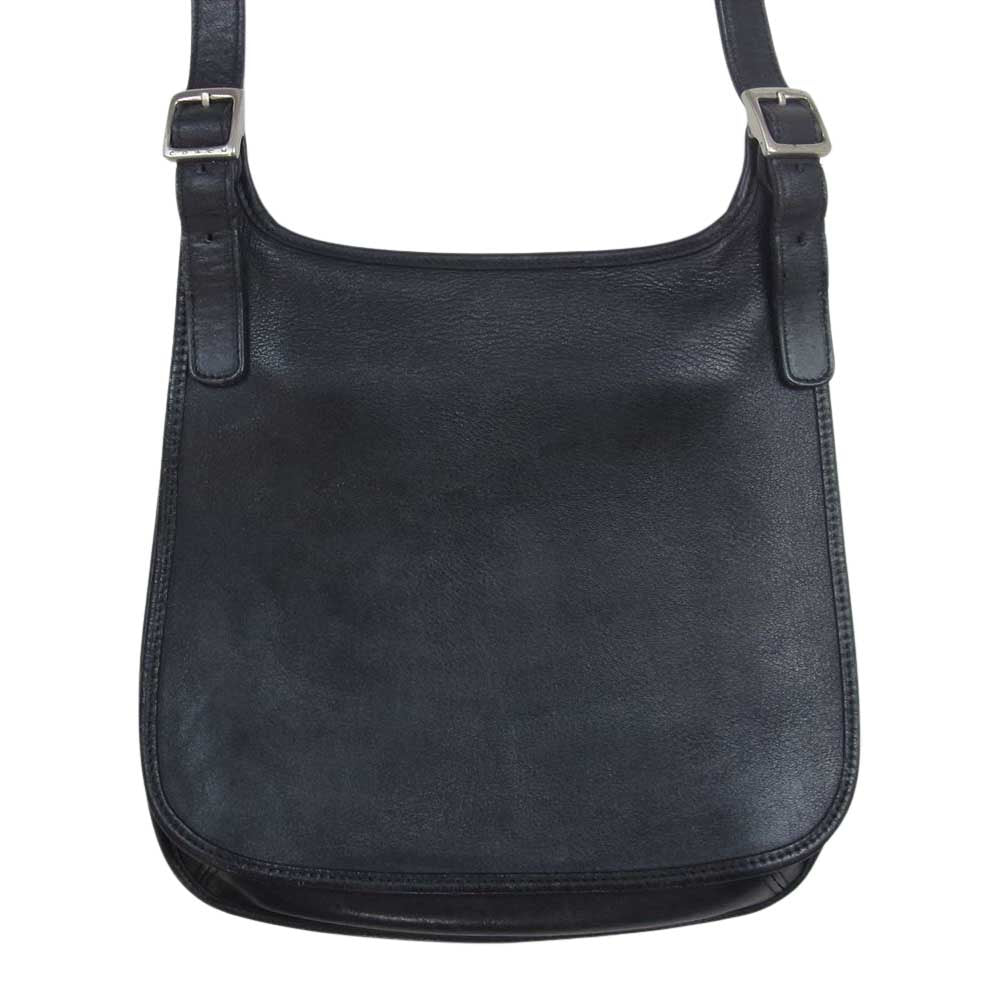 COACH コーチ 9135 レザー ショルダー バッグ サコッシュ ブラック系【中古】