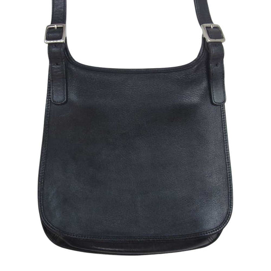 COACH コーチ 9135 レザー ショルダー バッグ サコッシュ ブラック系【中古】