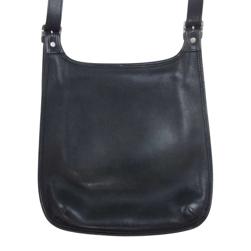 COACH コーチ 9135 レザー ショルダー バッグ サコッシュ ブラック系【中古】