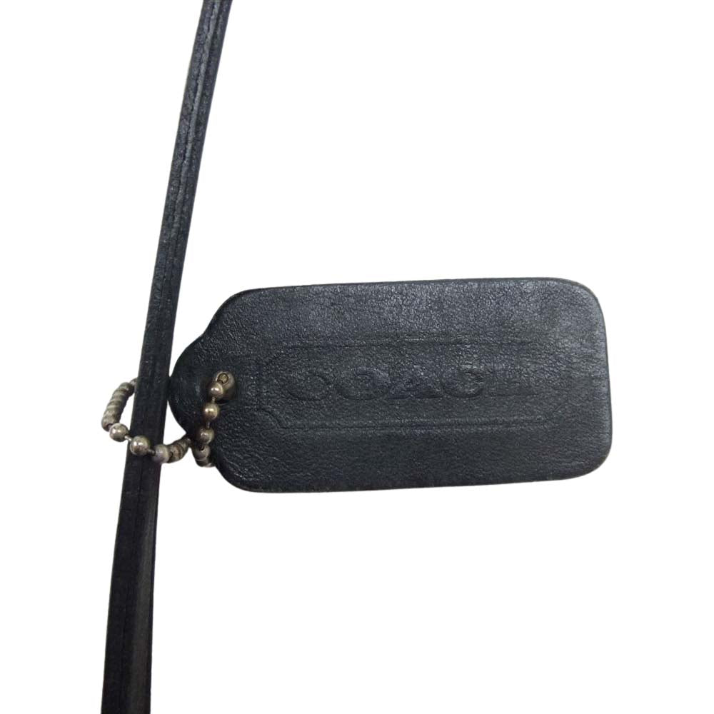 COACH コーチ 9135 レザー ショルダー バッグ サコッシュ ブラック系【中古】