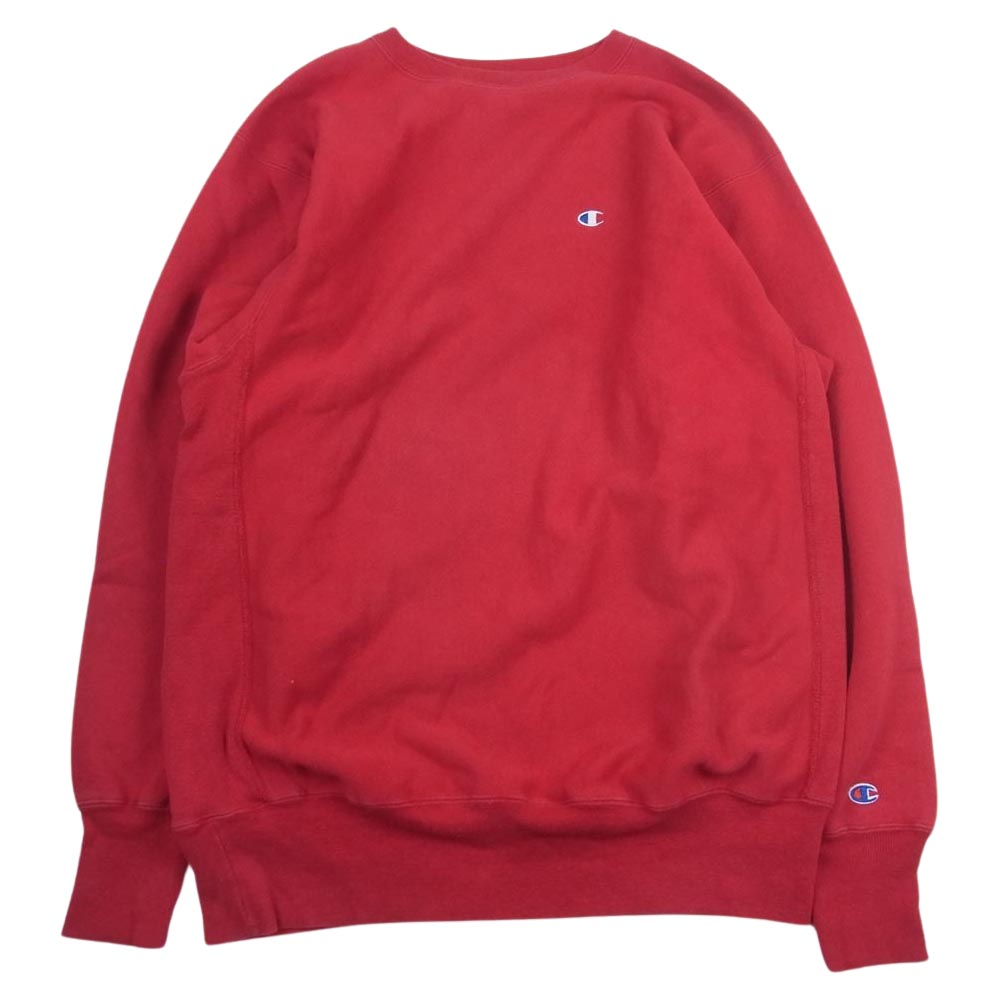 Champion チャンピオン USA製 90s Reverse Weave リバースウィーブ 刺繍 目アリ スウェット レッド系 XXL【中古】