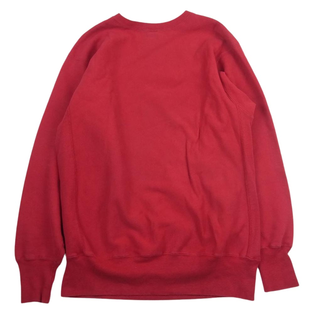 Champion チャンピオン USA製 90s Reverse Weave リバースウィーブ 刺繍 目アリ スウェット レッド系 XXL【中古】