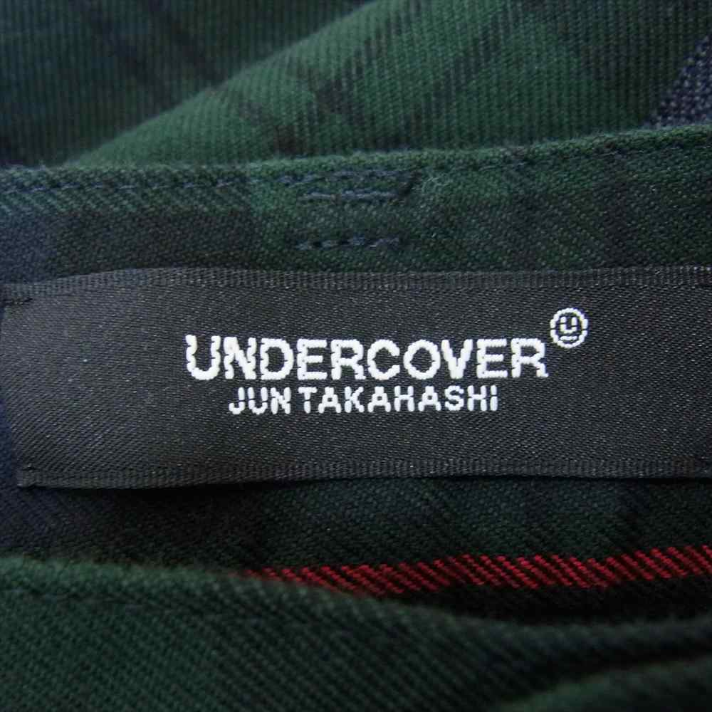 UNDERCOVER アンダーカバー 19SS UCW4512-1 ジップデザイン チェック ボンテージ パンツ ネイビー系 2【中古】