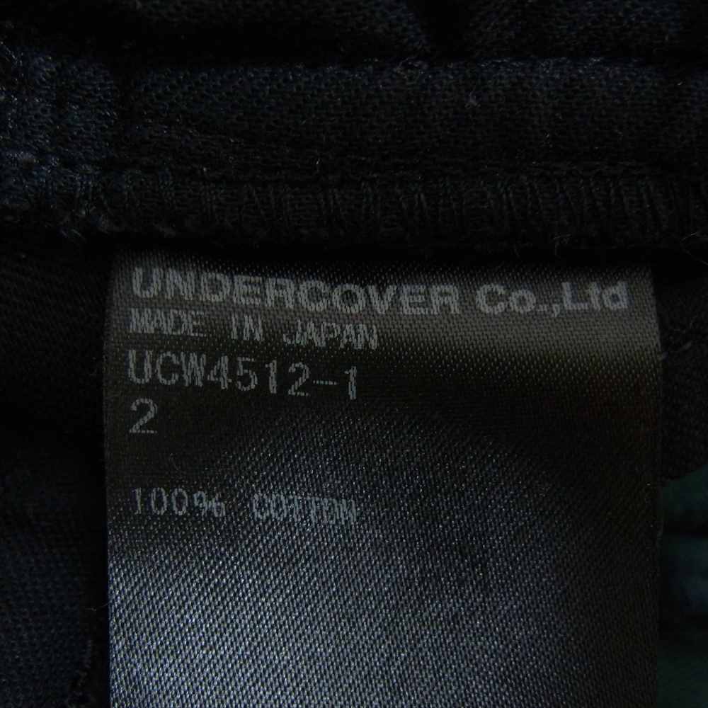 UNDERCOVER アンダーカバー 19SS UCW4512-1 ジップデザイン チェック ボンテージ パンツ ネイビー系 2【中古】