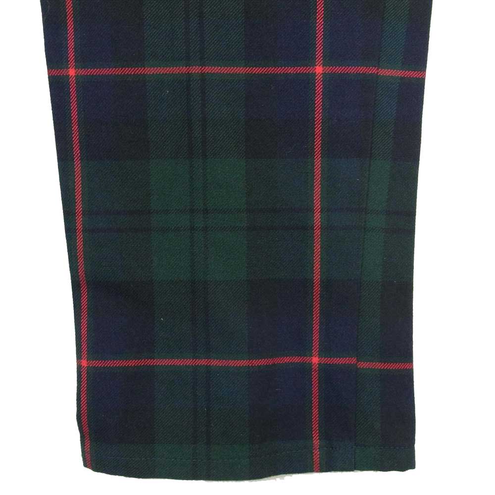 UNDERCOVER アンダーカバー 19SS UCW4512-1 ジップデザイン チェック ボンテージ パンツ ネイビー系 2【中古】