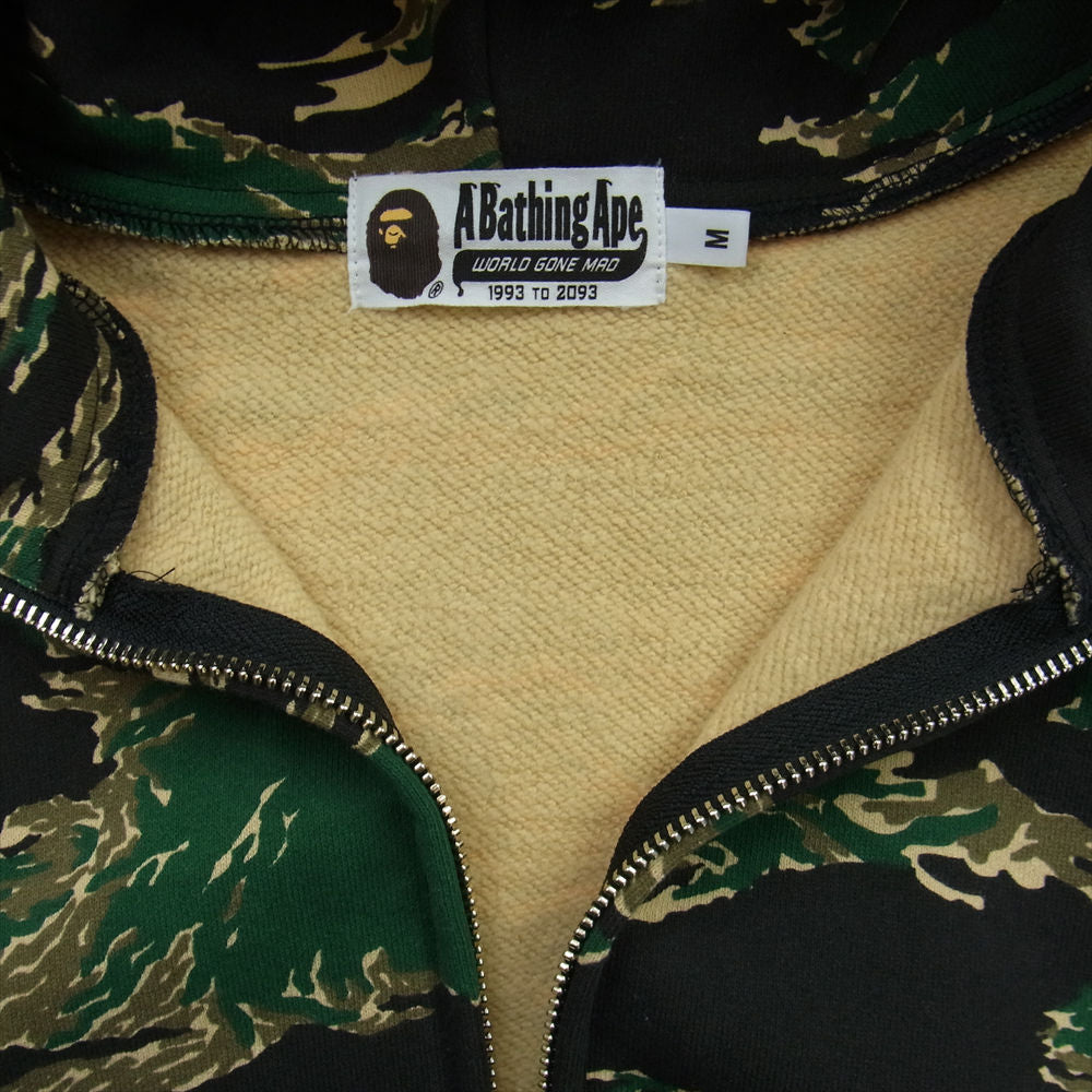 A BATHING APE アベイシングエイプ 001ZPD301015X tiger full zip hoodie a bathing ape bape カモフラ タイガー ジャーク フルジップ パーカー マルチカラー系 M【中古】