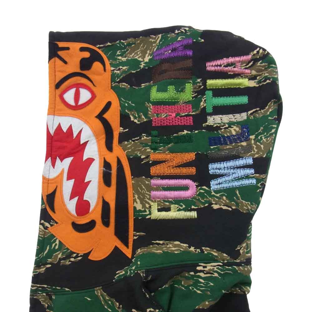 A BATHING APE アベイシングエイプ 001ZPD301015X tiger full zip hoodie a bathing ape bape カモフラ タイガー ジャーク フルジップ パーカー マルチカラー系 M【中古】