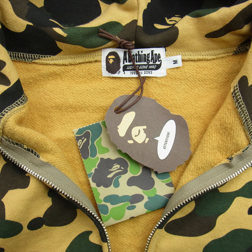 A BATHING APE アベイシングエイプ 001ZPC201018X SHARK FULL ZIP HOODIE カモフラ サルカモ シャーク フル ジップ パーカー  マルチカラー系 M【中古】