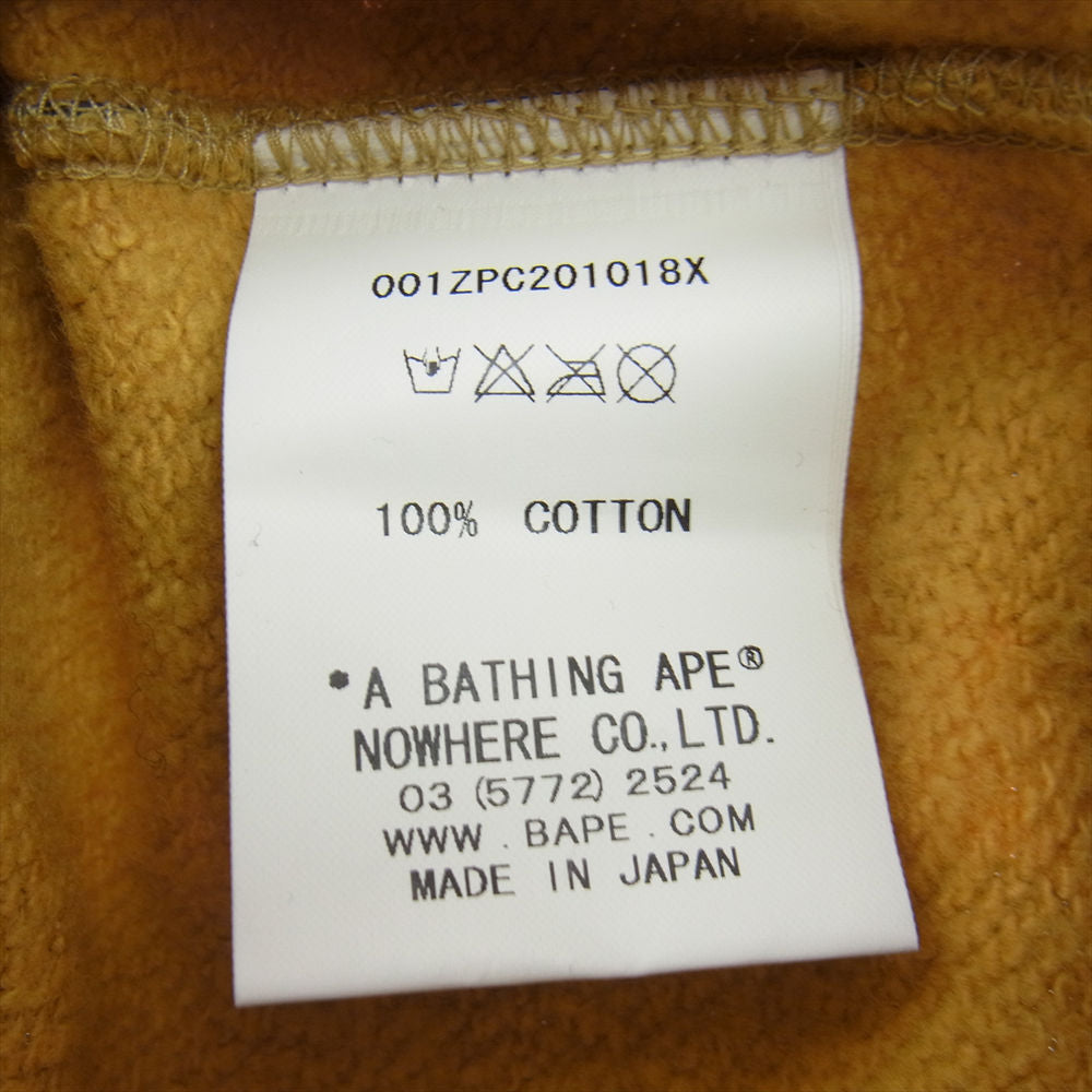 A BATHING APE アベイシングエイプ 001ZPC201018X SHARK FULL ZIP HOODIE カモフラ サルカモ シャーク フル ジップ パーカー  マルチカラー系 M【中古】