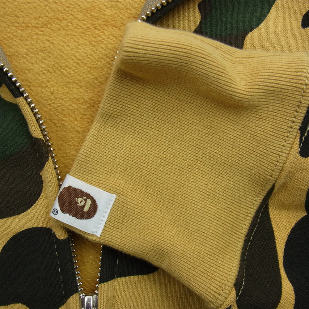 A BATHING APE アベイシングエイプ 001ZPC201018X SHARK FULL ZIP HOODIE カモフラ サルカモ シャーク フル ジップ パーカー  マルチカラー系 M【中古】