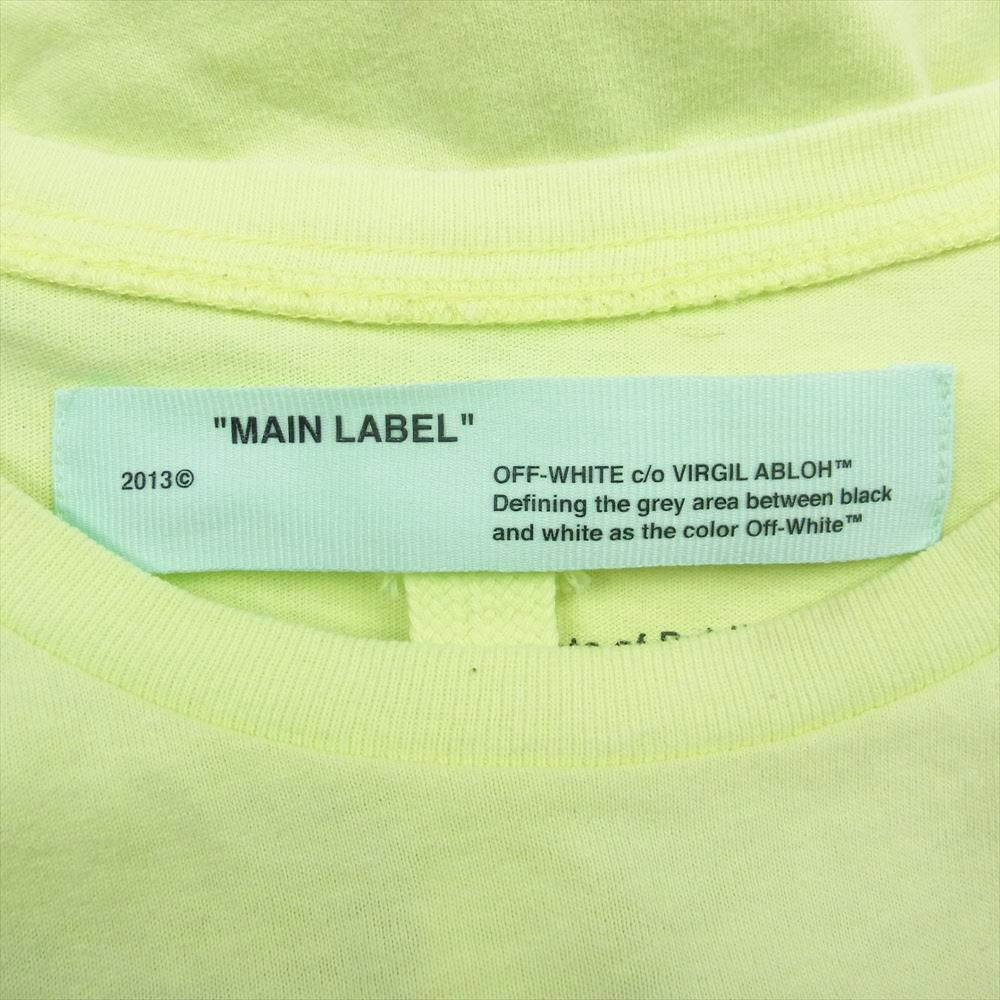 OFF-WHITE オフホワイト 19SS  OMAA038S19185002 マイケルジャクソン プリント オーバーサイズ 半袖 Tシャツ イエロー系 L【中古】