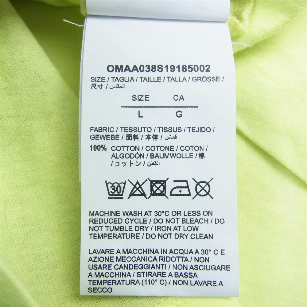 OFF-WHITE オフホワイト 19SS  OMAA038S19185002 マイケルジャクソン プリント オーバーサイズ 半袖 Tシャツ イエロー系 L【中古】