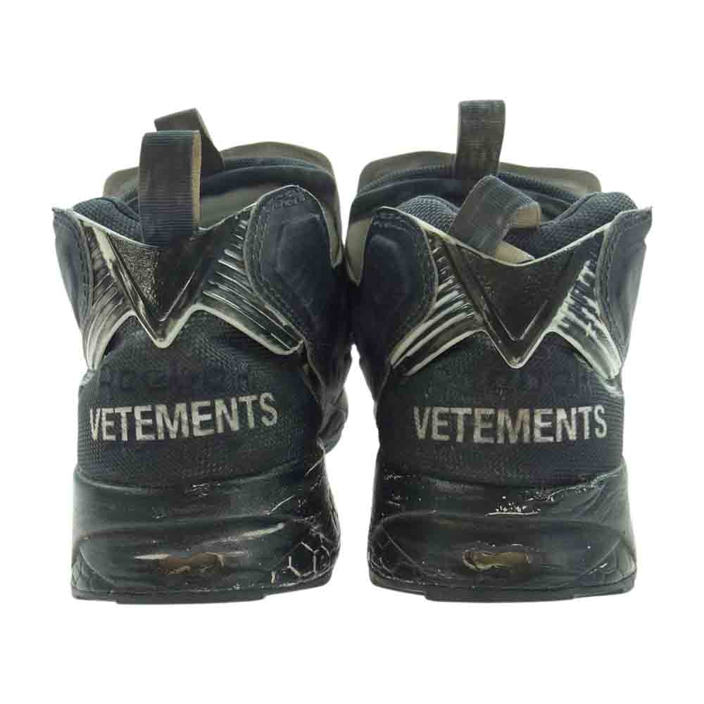 VETEMENTS ヴェトモン 17AW CN2260 × Reebok INSTAPUMP FURY リーボック インスタ ポンプフューリー スニーカー グレー系 27cm【中古】