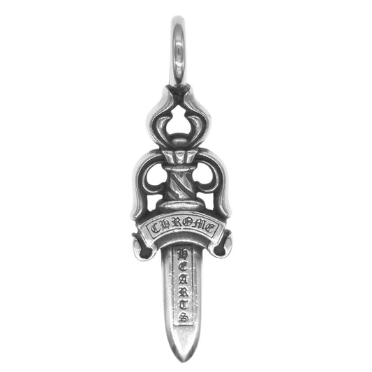 CHROME HEARTS クロムハーツ（原本無） DOUBLE DAGGER ダブルダガー ペンダント シルバー系【中古】