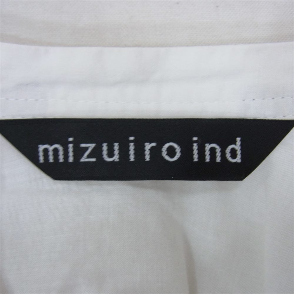 ミズイロインド 丸首 バンドカラー 長袖 シャツ ブラウス ホワイト ホワイト系【中古】