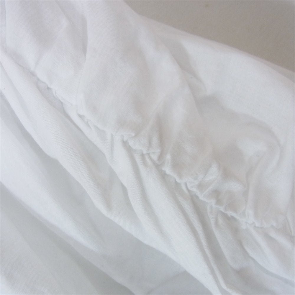 ミズイロインド 丸首 バンドカラー 長袖 シャツ ブラウス ホワイト ホワイト系【中古】