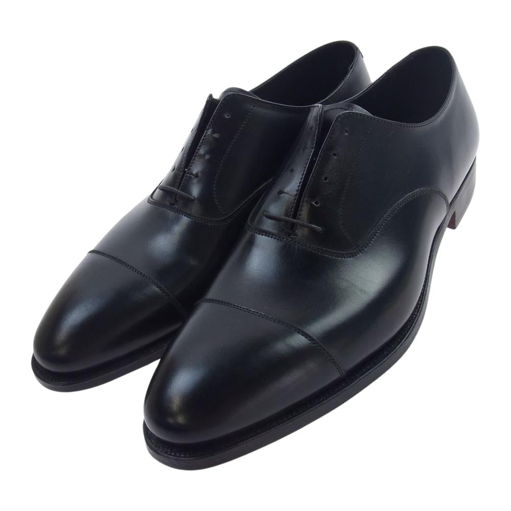 CROCKETT&JONES クロケットアンドジョーンズ KENT 347LAST ケント ブラックカーフ ストレートチップ レザー シューズ ブラック系 10E【新古品】【未使用】【中古】
