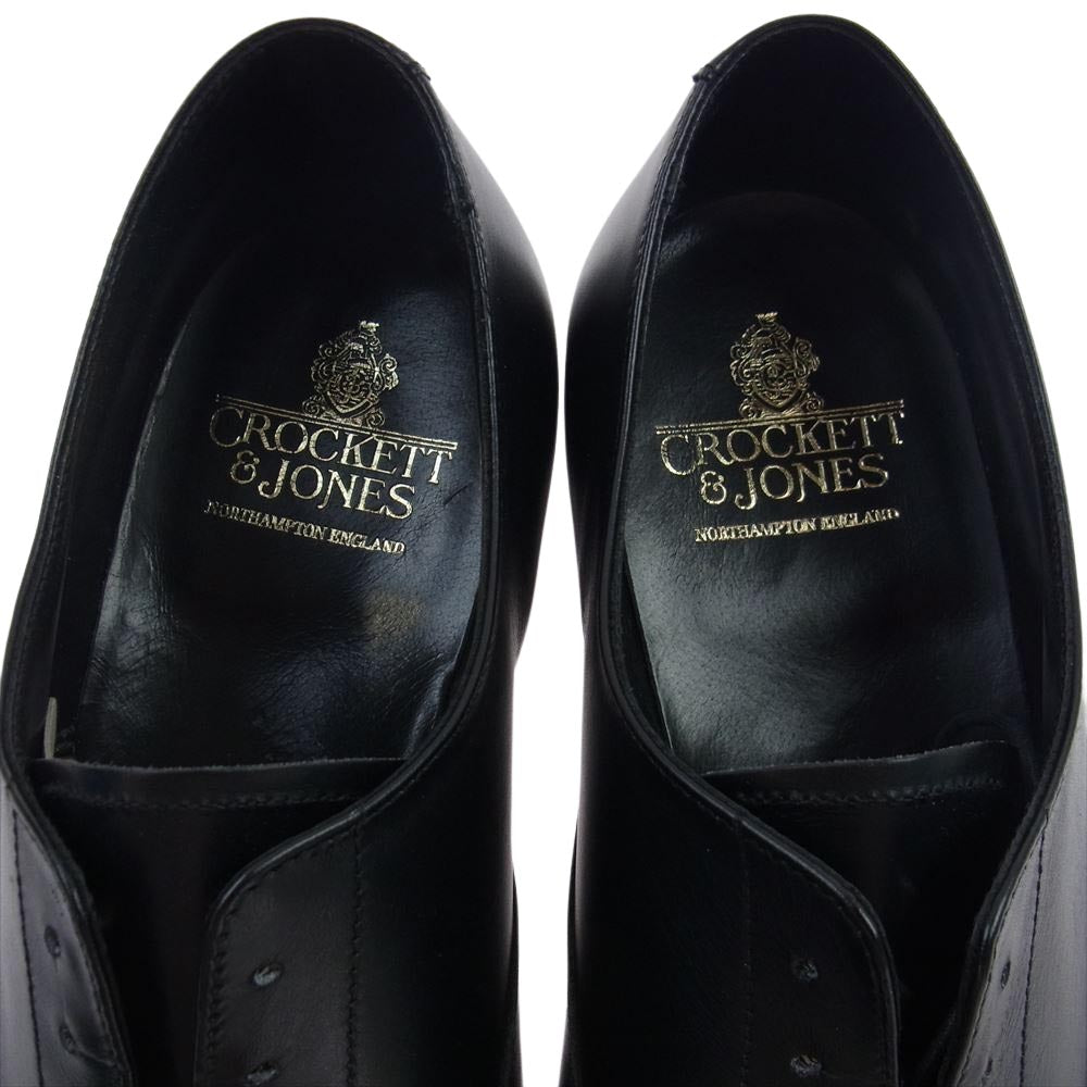 CROCKETT&JONES クロケットアンドジョーンズ KENT 347LAST ケント ブラックカーフ ストレートチップ レザー シューズ ブラック系 10E【新古品】【未使用】【中古】