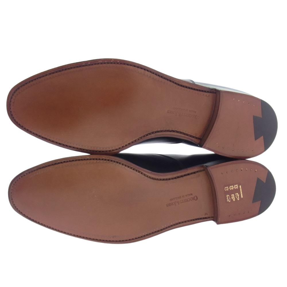 CROCKETT&JONES クロケットアンドジョーンズ KENT 347LAST ケント ブラックカーフ ストレートチップ レザー シューズ ブラック系 10E【新古品】【未使用】【中古】