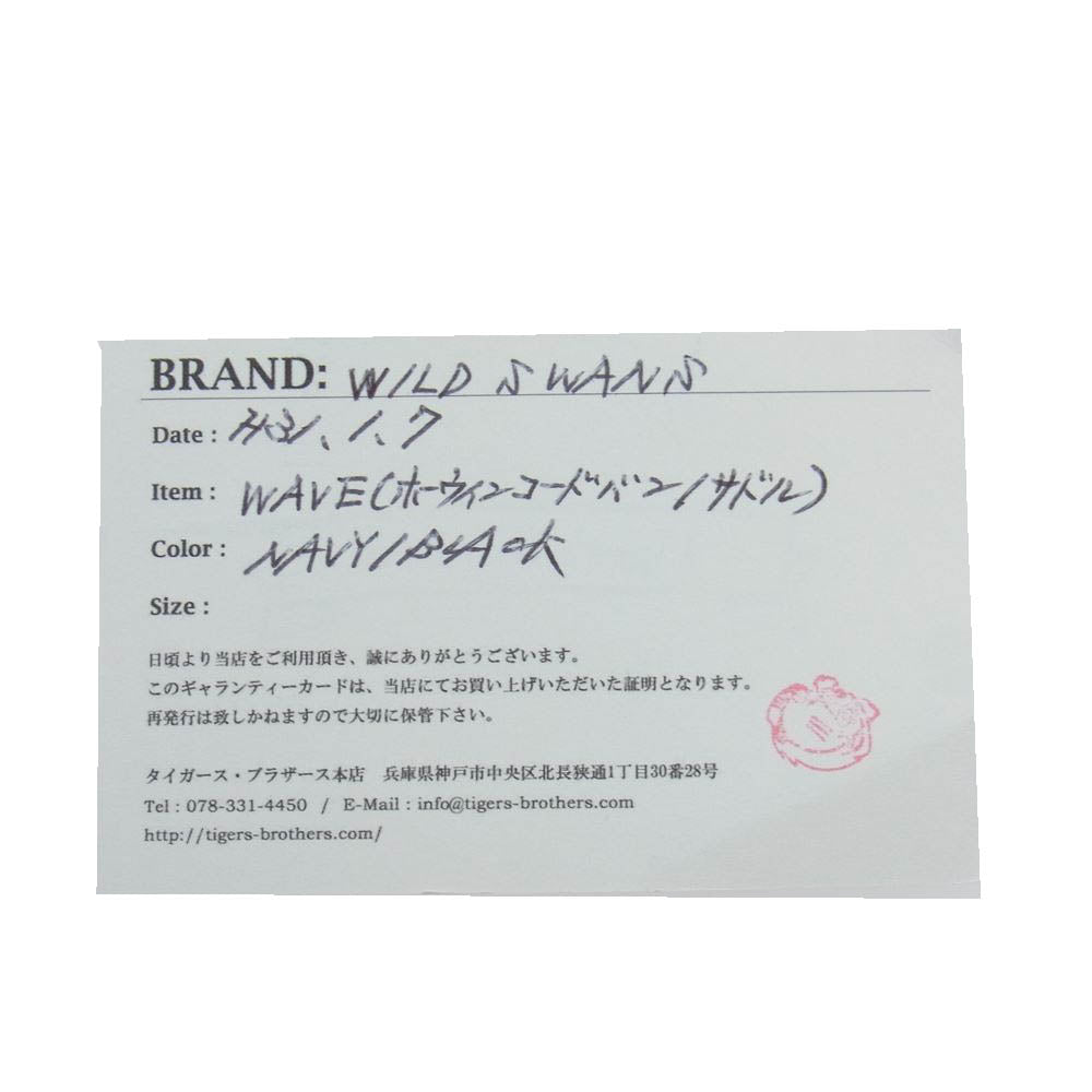 WILDSWANS ワイルドスワンズ SP-WAVE HC NVY×SD BK ウェーブ ホーウィン コードバン サドルプルアップ ロングウォレット 長財布 ブラック系【中古】
