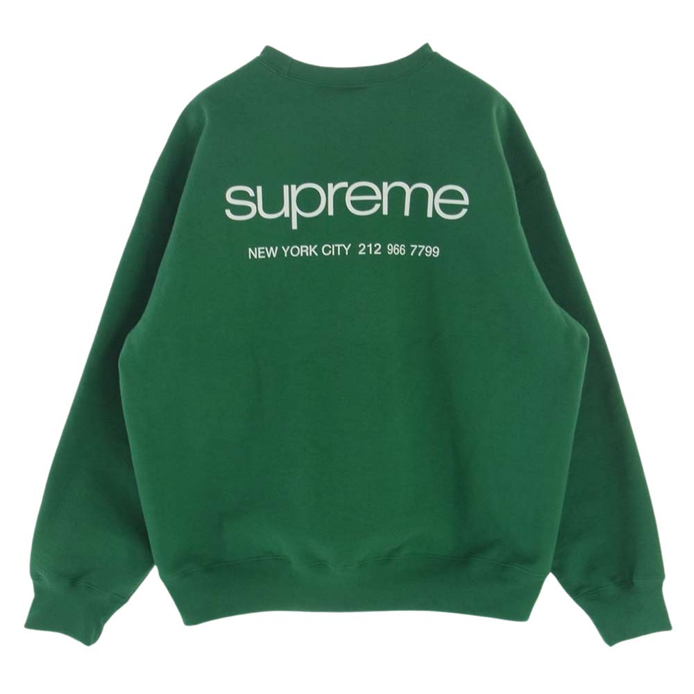 Supreme シュプリーム 23AW Nyc Crewneck ニューヨーク クルーネック スウェット トレーナー グリーン系【新古品】【未使用】【中古】