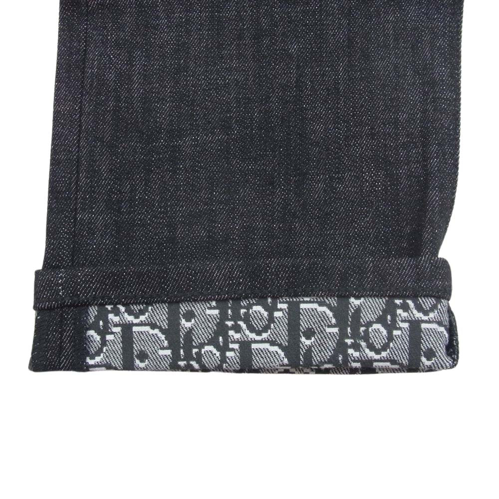 Christian Dior クリスチャンディオール 193DS00C291X 裾オブリークロゴ デニムパンツ インディゴブルー系 32【極上美品】【中古】