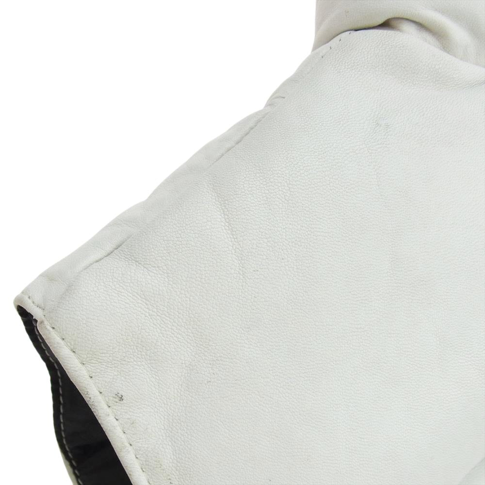 schott ショット USA製 レザー ダウン ベスト ホワイト系 40【中古】