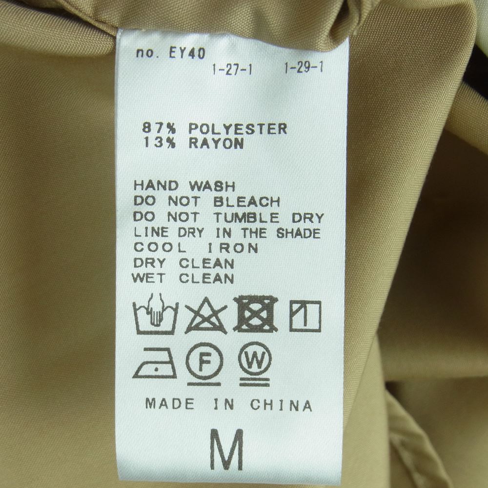 EDIFICE エディフィス フォーワンセブンエディフィス The RisingSun Coffee ライジングサンコーヒー 23-051-312-2001 RSC417 SURFING SHIRTS サーフ ロゴ刺繍 レーヨン 半袖 シャツ ベージュ系 M【美品】【中古】