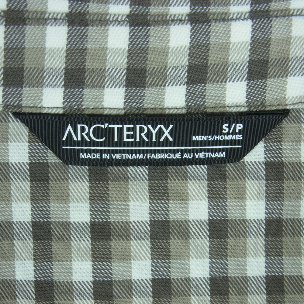 ARC'TERYX アークテリクス CAMBRION SHIRT LS キャンブリオン チェック 長袖 シャツ グレイッシュブラウン系 S【中古】