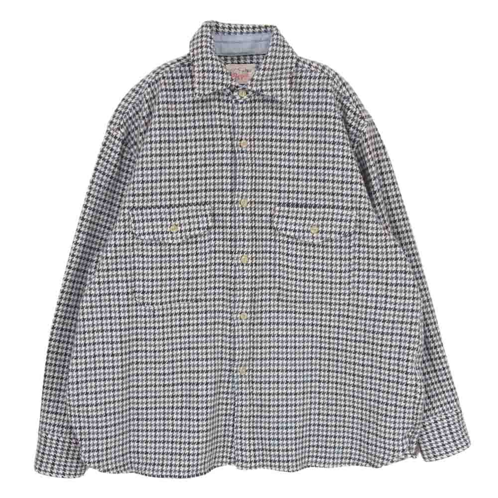 ボーゲン ガンクラブチェック 千鳥格子 ウール ヘビーネル ジャケット ブラウン系 S【中古】