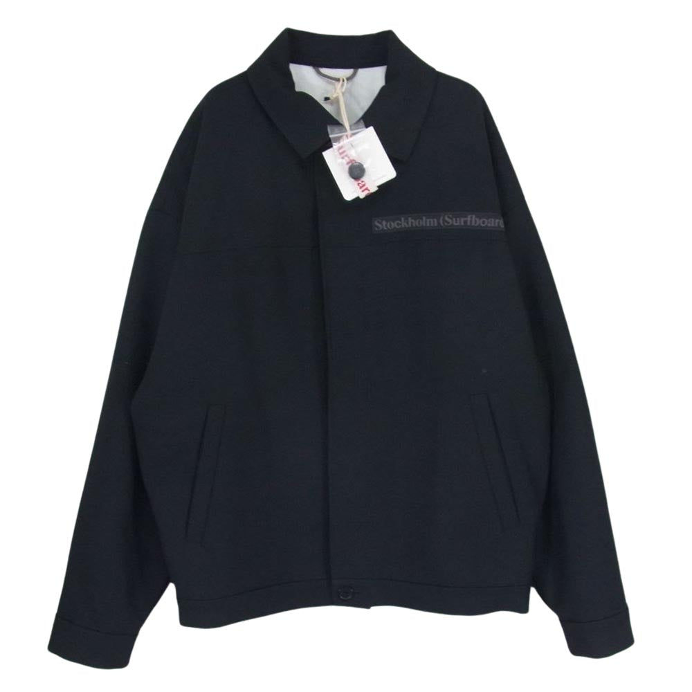 ストックホルム サーフボード クラブ ロンハーマン取扱い Boxy Twill Jacket ロゴパッチ ボクシー ツイル ジャケット ブラック系 46【中古】