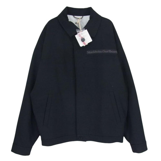 ストックホルム サーフボード クラブ ロンハーマン取扱い Boxy Twill Jacket ロゴパッチ ボクシー ツイル ジャケット ブラック系 46【中古】