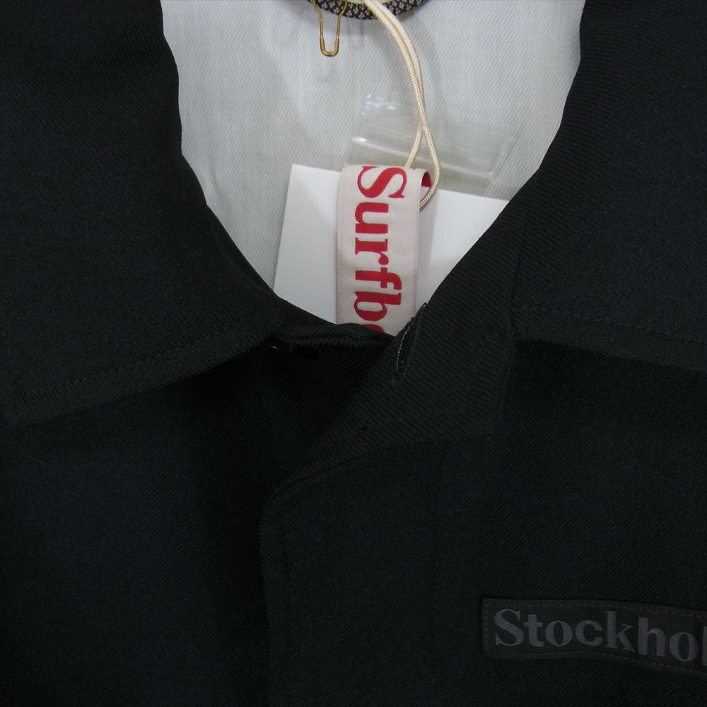 ストックホルム サーフボード クラブ ロンハーマン取扱い Boxy Twill Jacket ロゴパッチ ボクシー ツイル ジャケット ブラック系 46【中古】