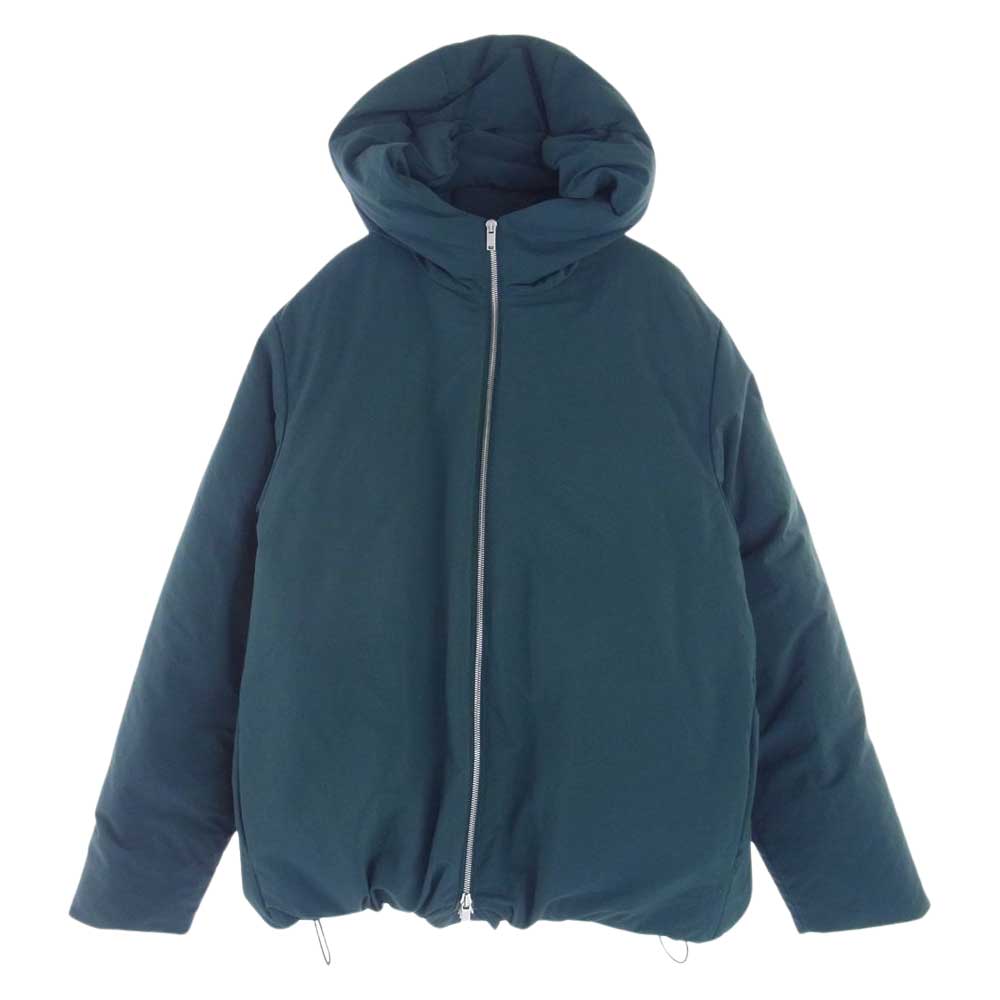 JIL SANDER ジルサンダー 22AW J47AF0004 J70008 DOWN JACKET 06 ダブルジップ フーデッドパデッドジャケット グリーン系 S【美品】【中古】