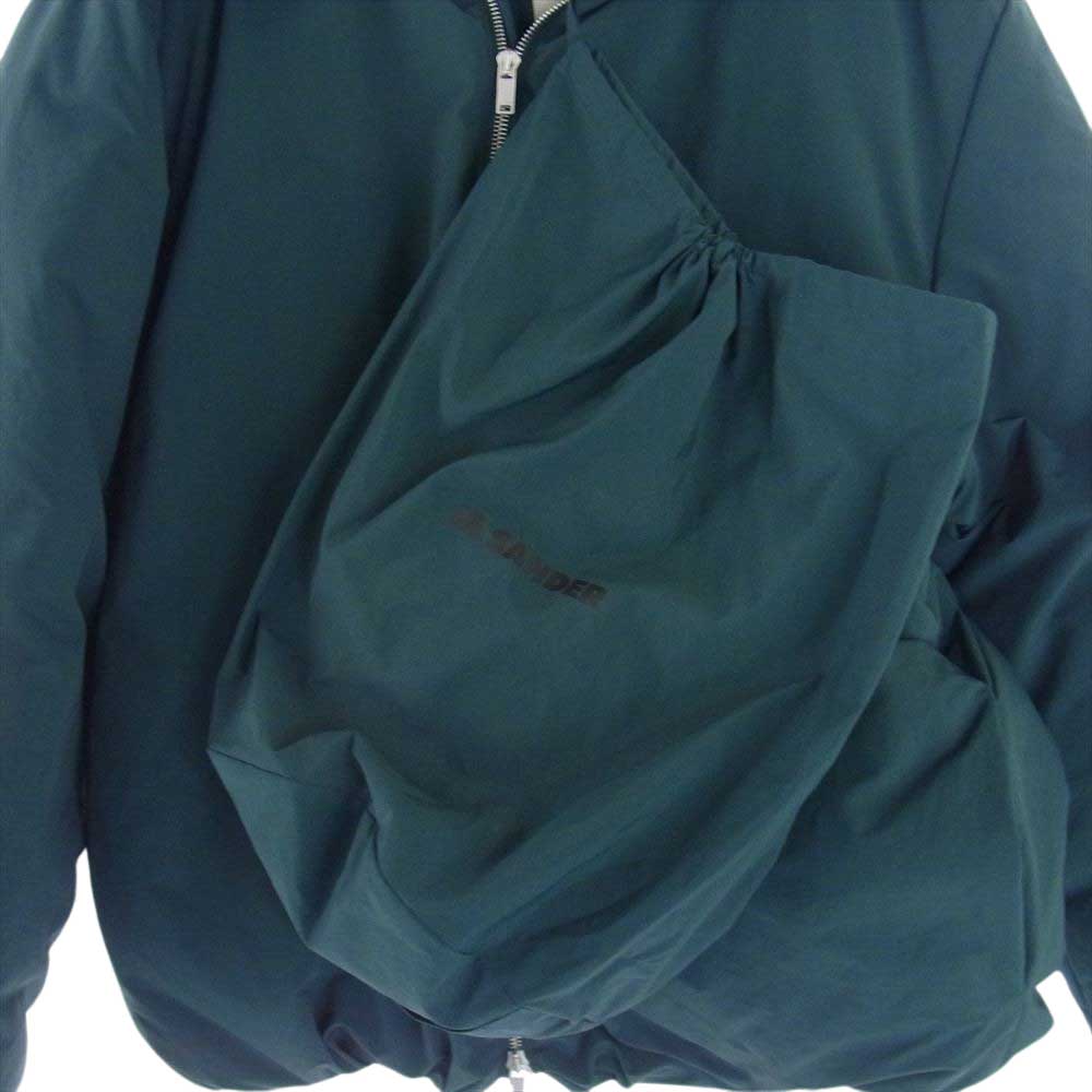 JIL SANDER ジルサンダー 22AW J47AF0004 J70008 DOWN JACKET 06 ダブルジップ フーデッドパデッドジャケット グリーン系 S【美品】【中古】