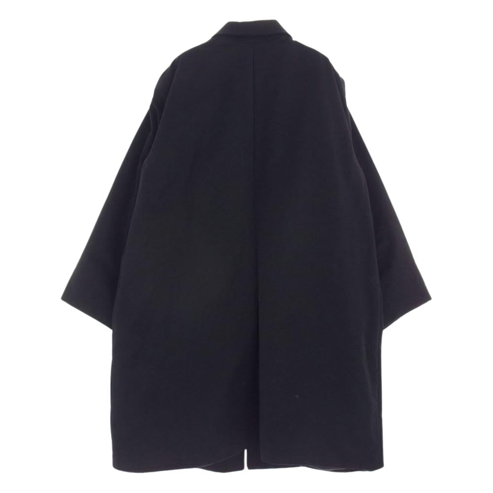 ザ シード バイ ウィリー チャヴァリア 22AW 22-020-596-2000-3-0 Strong coat ステンカラー 比翼 中綿 ストロング コート ブラック系 42【極上美品】【中古】