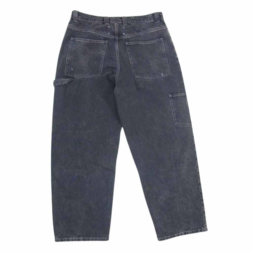 MAISON MARGIELA メゾンマルジェラ 23AW S50LA0204 ペイント加工 オーバーサイズ デニムパンツ ブラック系 30【中古】