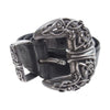 CHROME HEARTS クロムハーツ（原本無） BLT CLT TALON 3PC ケルティック タロン 3ピース レザー ベルト バックル ストラップ 36インチ ブラック系 シルバー系【中古】