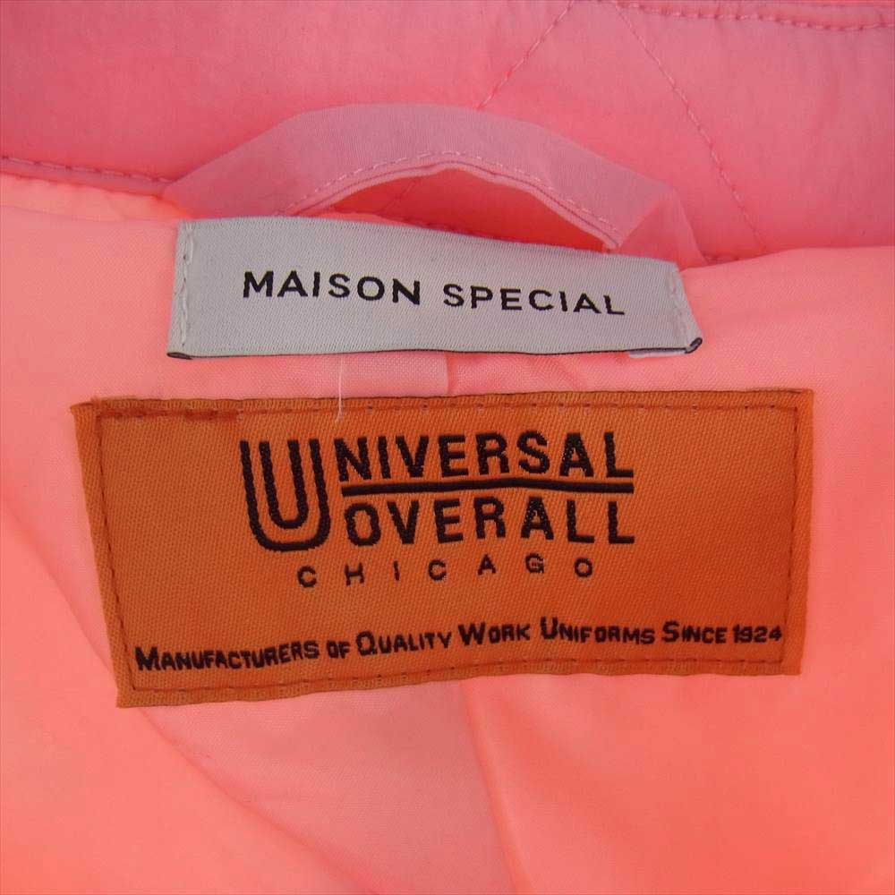 メゾン スペシャル UNIVERSAL OVERALL ユニバーサルオーバーオール フリーザー キルティング コート ピンク系 F【美品】【中古】