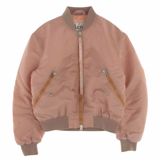 ACNE STUDIOS アクネストゥディオズ 17AW 120173 CLEA Bomber MA1 ボンバージャケット ブルゾン フライトジャケット ピンク系 36【中古】