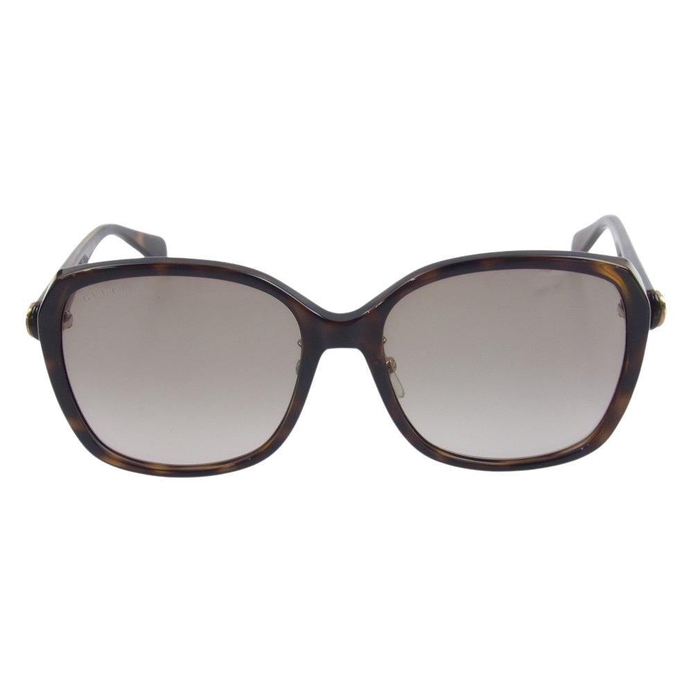 GUCCI グッチ インターロッキングG サングラス 眼鏡 ダークブラウン系【中古】