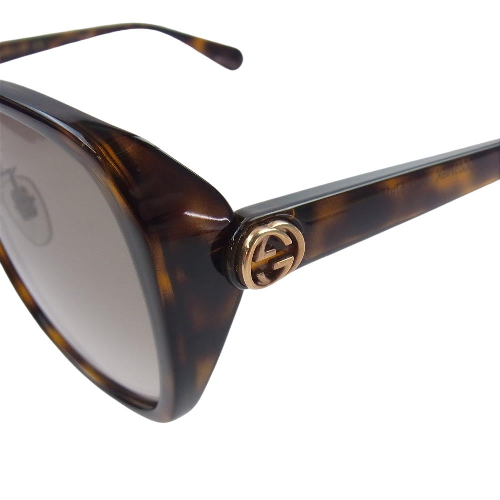 GUCCI グッチ インターロッキングG サングラス 眼鏡 ダークブラウン系【中古】