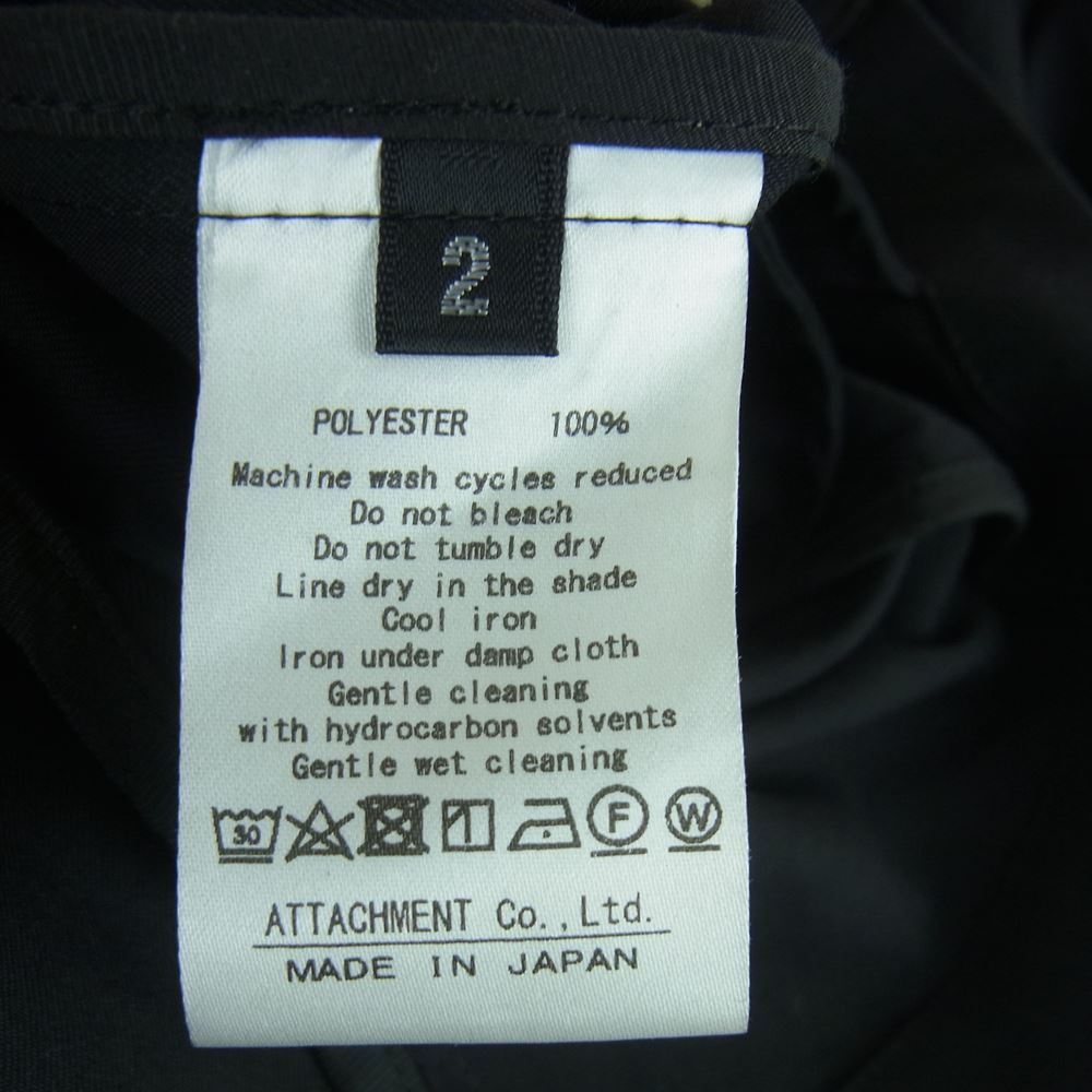 ATTACHMENT アタッチメント 18AW KB83-024  スパン ポリエステル ストレッチ ツイル ワーク ジャケット ブラック系 2【中古】