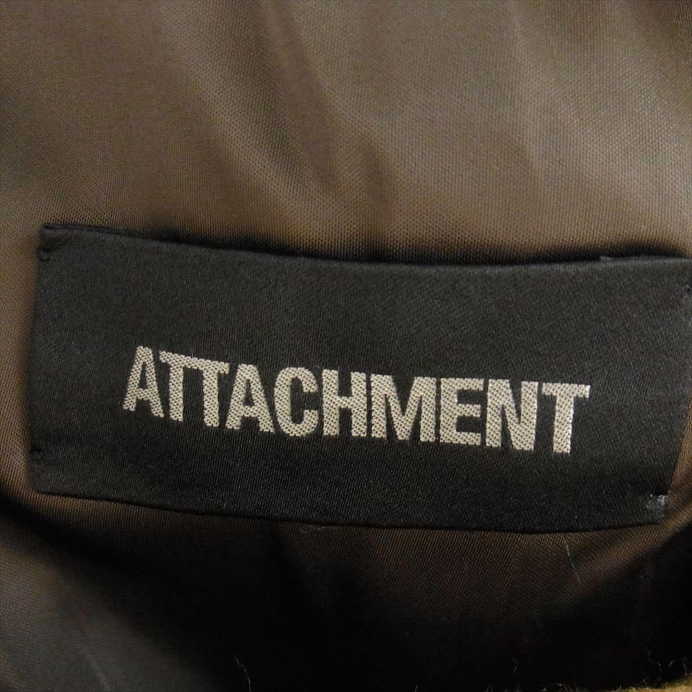 ATTACHMENT アタッチメント AC22-210 ダブルサージ オフスケール メルトン スタンドカラー コート ブラウン系 ３【中古】