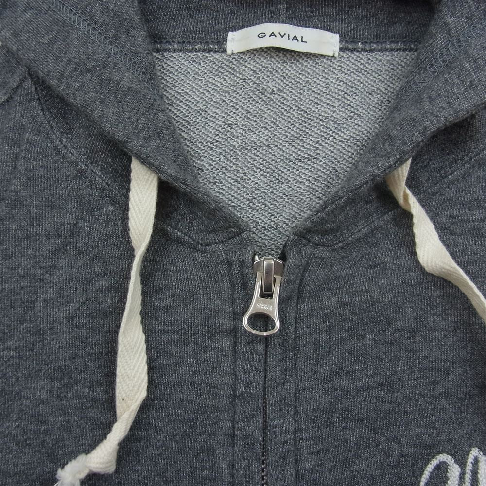 GAVIAL ガヴィル GVL-14SSS-0178 刺繍 ジップ パーカー グレー系 M【中古】