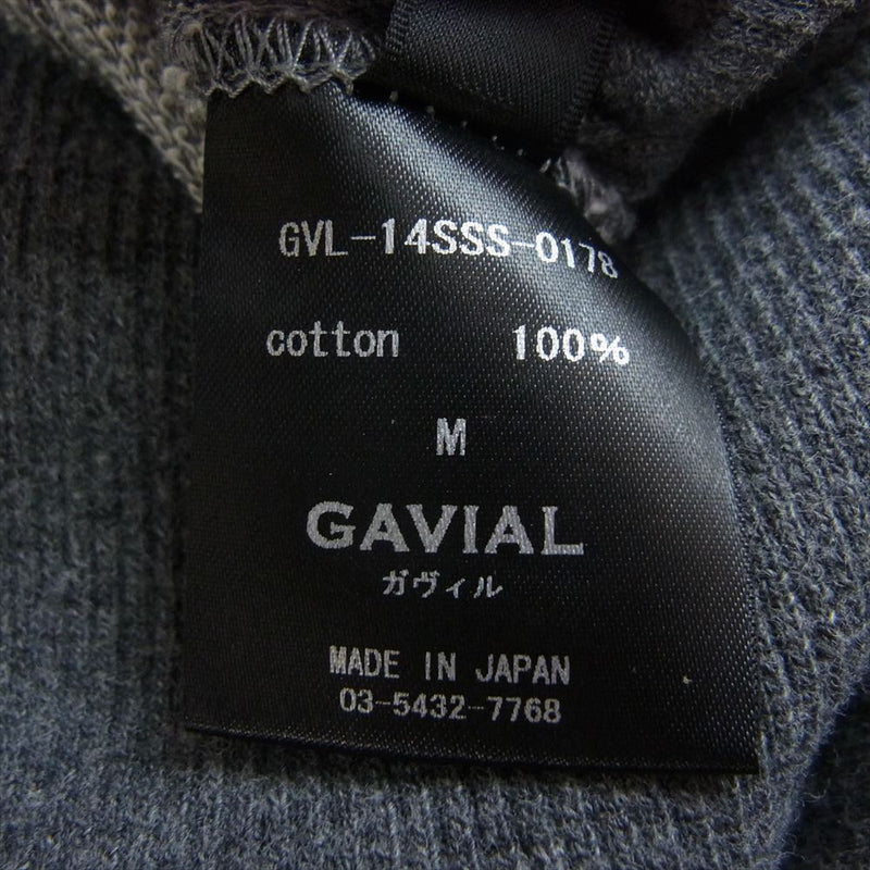 GAVIAL ガヴィル GVL-14SSS-0178 刺繍 ジップ パーカー グレー系 M【中古】