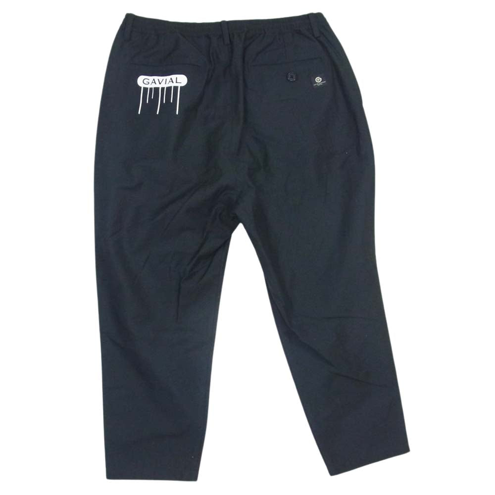GAVIAL ガヴィル GVL-21SSB-0469 back satin taperd pants バックサテン ウエストゴム イージー テーパード パンツ ブラック系 L【中古】