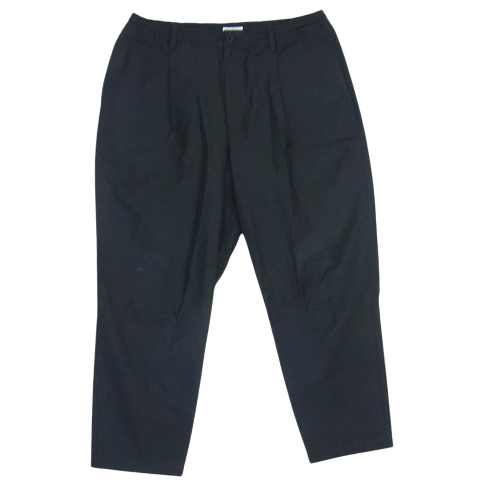 GAVIAL ガヴィル GVL-21SSB-0469 back satin taperd pants バックサテン ウエストゴム イージー テーパード パンツ ブラック系 L【中古】